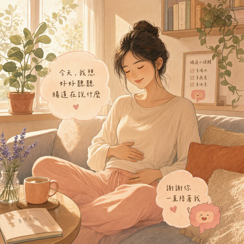 居家輕撫腹部感受腸道