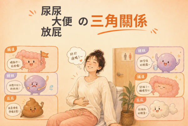 手繪尿尿、大便、放屁的三角關係