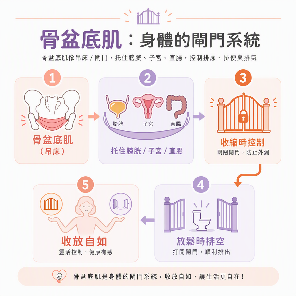 骨盆底肌像吊床托住器官