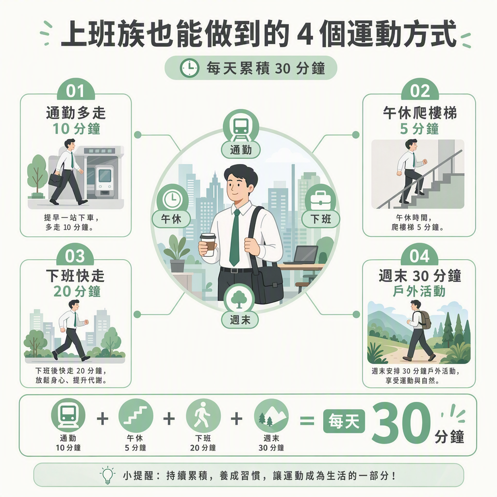四種日常運動方式