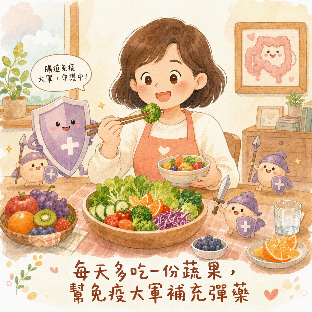 居家餐桌多樣蔬果