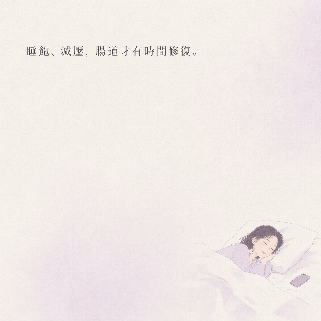 睡前放鬆極簡留白氛圍圖，睡飽減