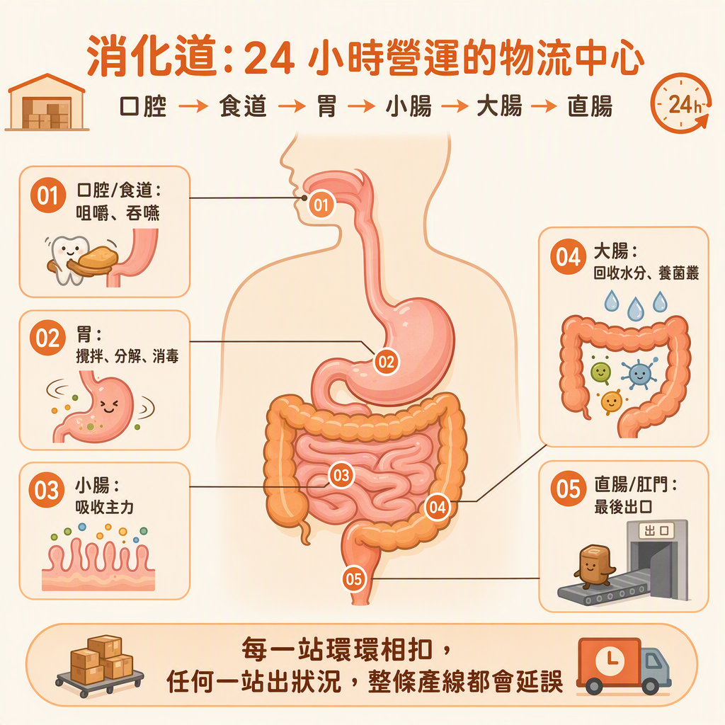 消化道物流中心各站點教學示意圖