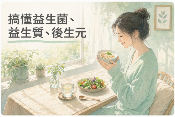 亞洲女性窗邊優格談益生菌