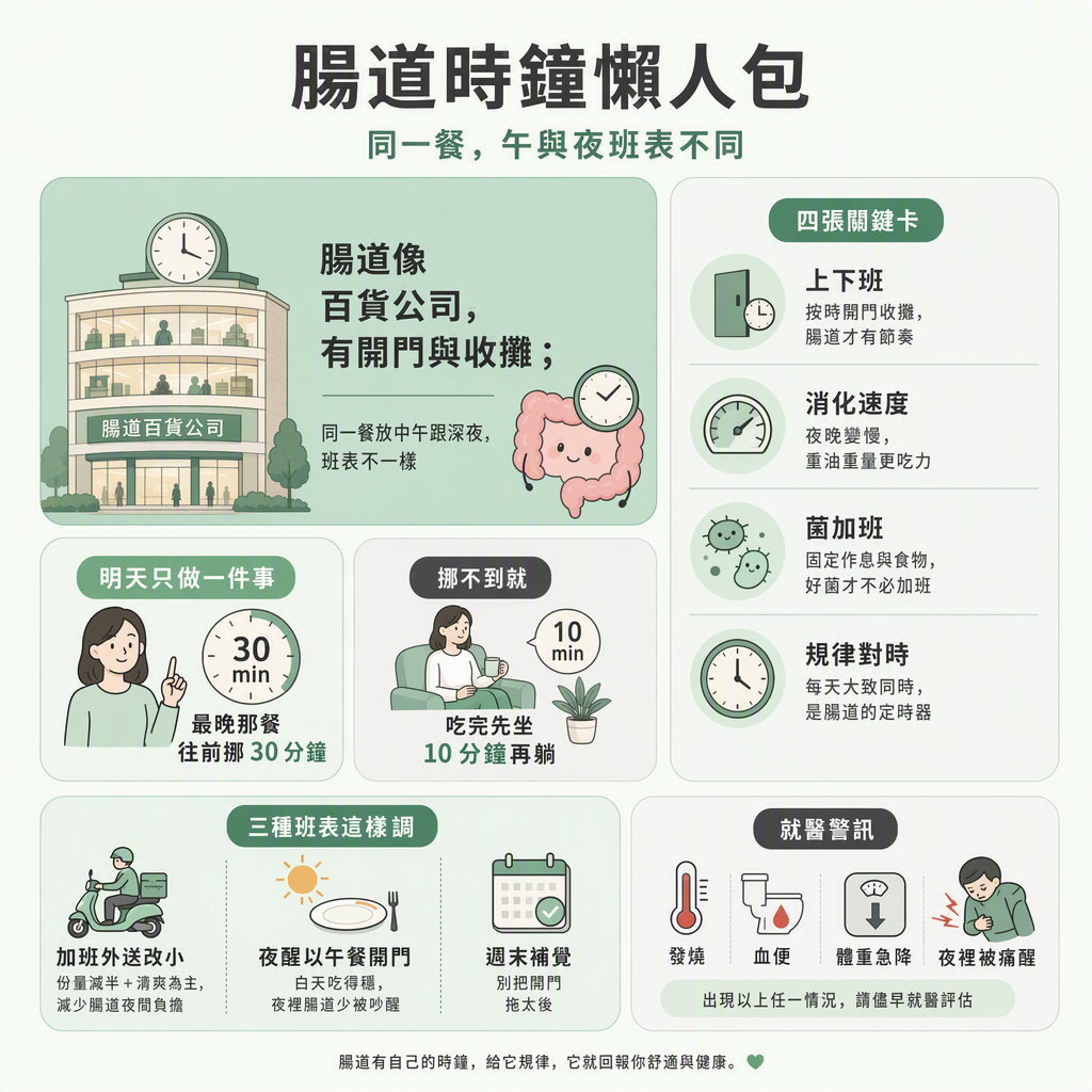 腸道時鐘懶人包四卡收束