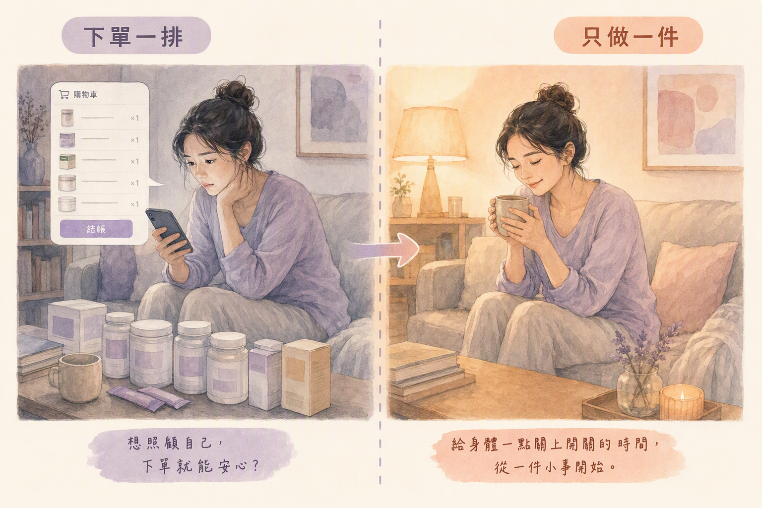 下單保健品對比只做一件