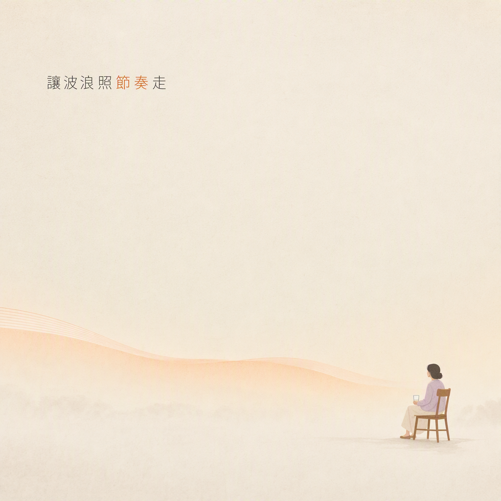 清晨坐著喝溫水波浪