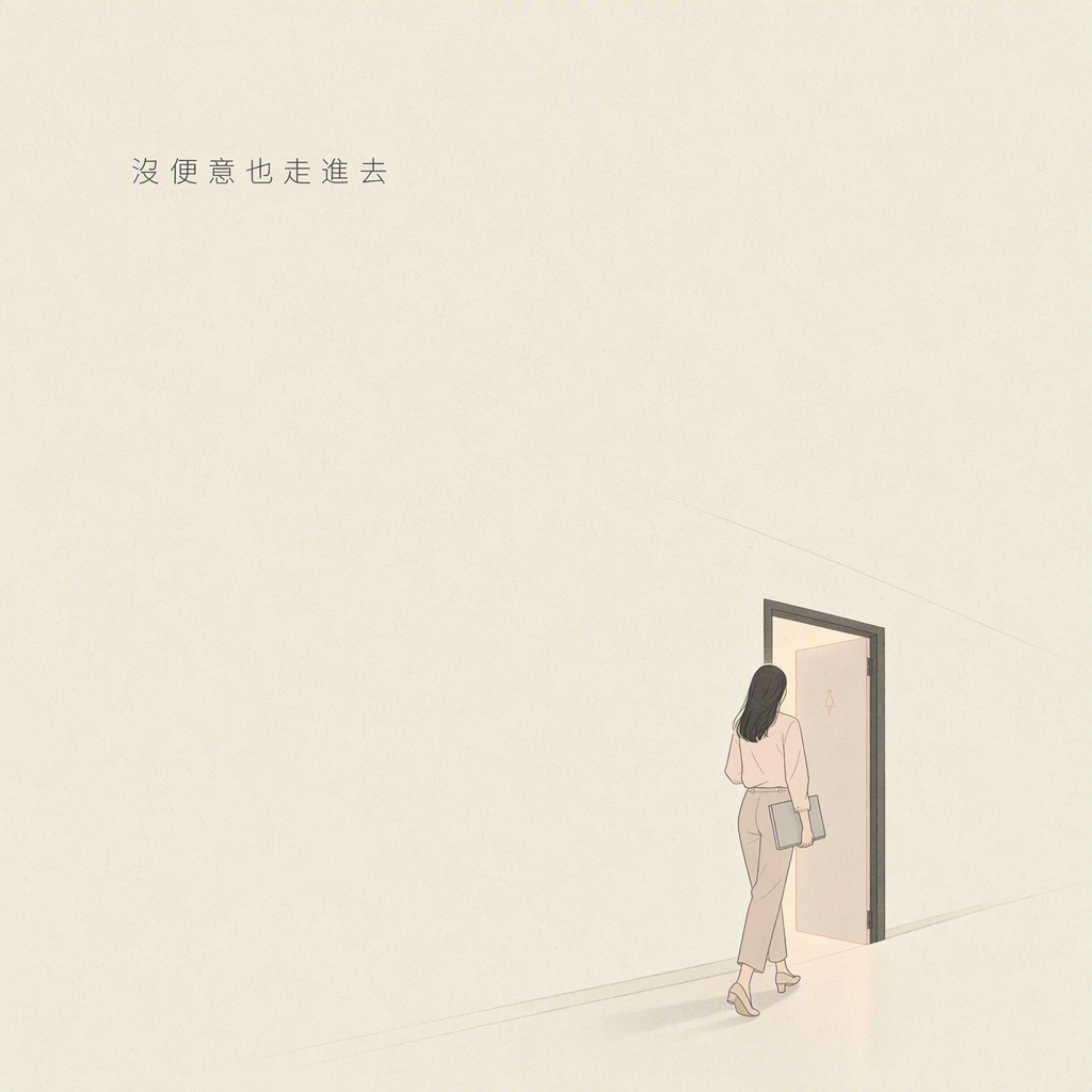蓋筆電走進公司廁所半分鐘