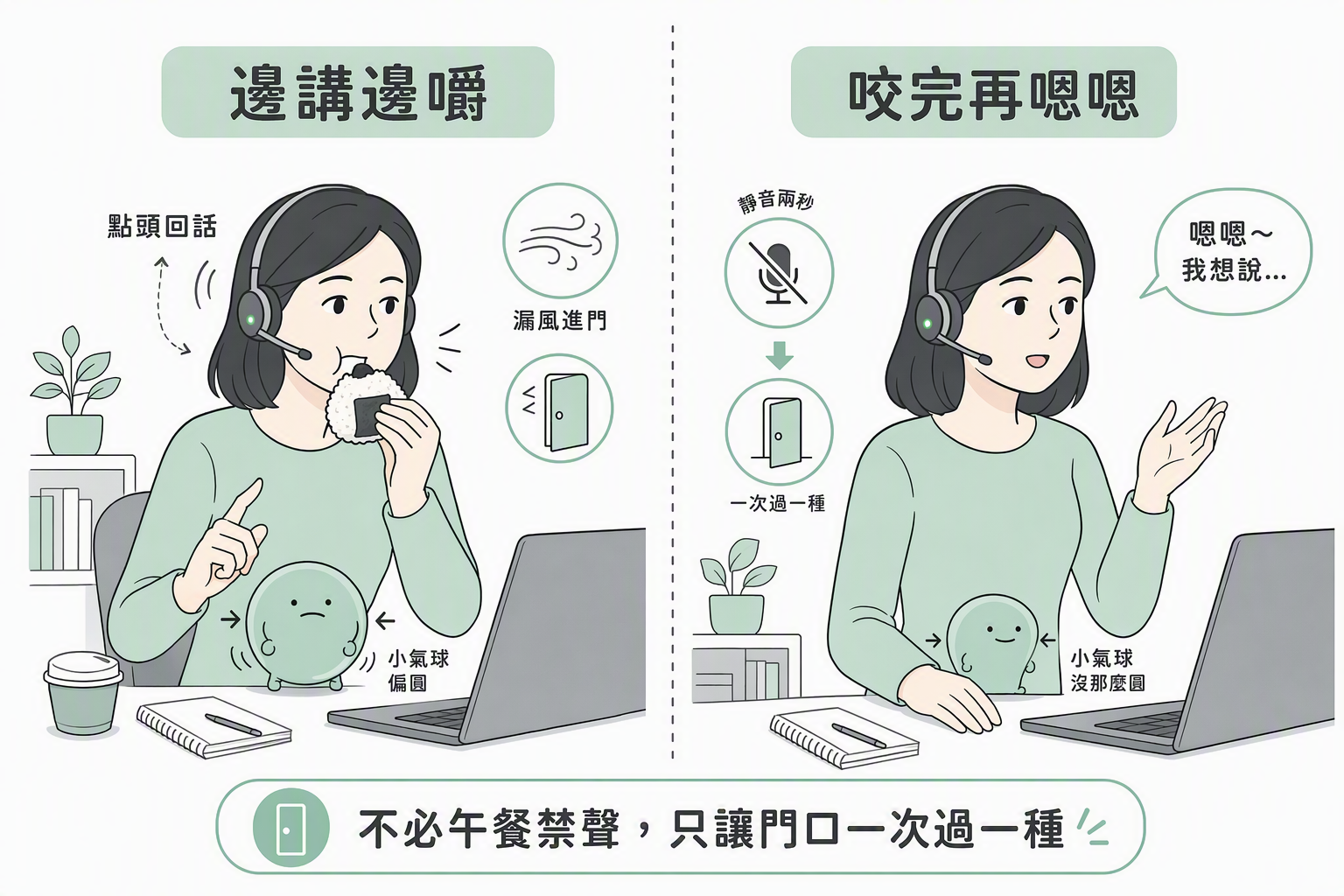 邊講邊嚼對咬完再嗯嗯